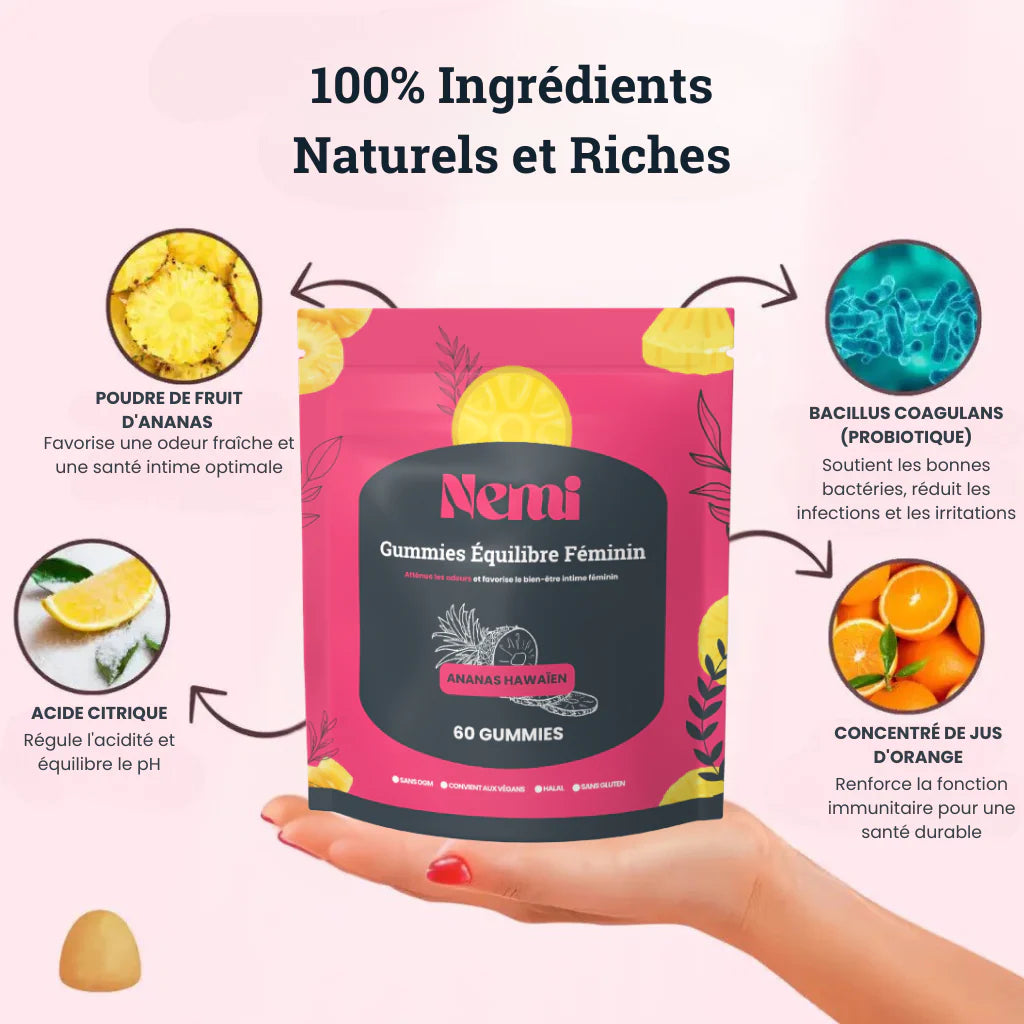 Gummies Équilibre Féminin Ananas | N°1 au Maroc